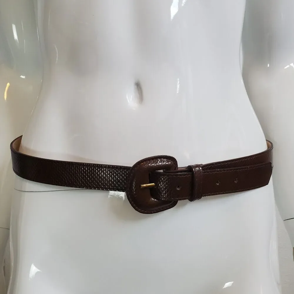 Vintage 90's Jones New York Brown Snakeskin Belt